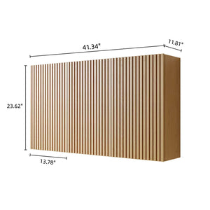 English Elm Mitch Modular 3-Cabinet Wall-Mounted Storage Unit In Corolla Oak Woodgrain For Stylish Organization W2615S00144