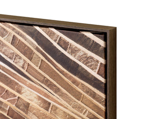 Sunpan TURNING Wall Art - 40" x 60" Bronze Floater Frame with Organic Tree-Ring Design for Any Space I A0428