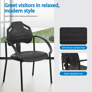 OSP Home Furnishings Guest Chair with Urethane Shell and Esd Certified Frame for Reception or Training Rooms KH81393