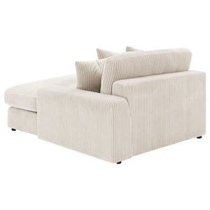 English Elm Upton Sand Reversible Sectional Sofa with Trillium Blend Cushions, Neutral Modern Comfort for Family Living B062S01241