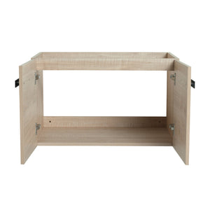 English Elm 30 Inch Floating Vanity Cabinet with Resin Sink, Soft-Close Doors, Spacious Storage for Small Baths W999P195824