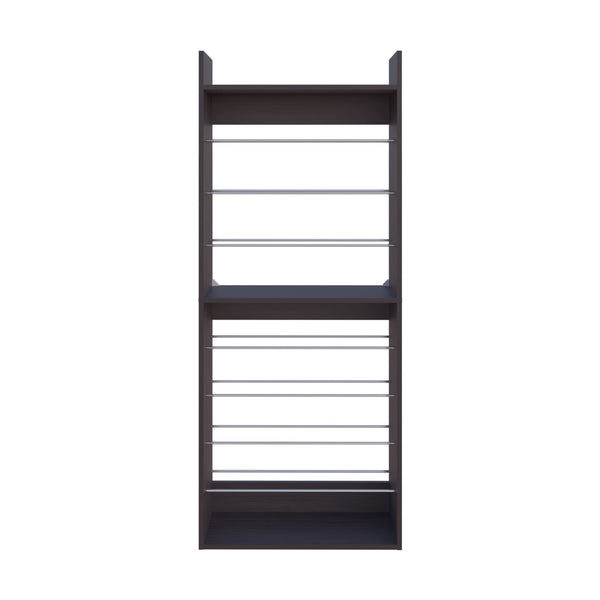 English Elm FM Nutrioso Tilt-Out Shoe Cabinet with Scratch-Resistant Finish, Space-Saving Design for Small Rooms Wenge 37.01 L x 14.96 W x 6.69 H B128P301389