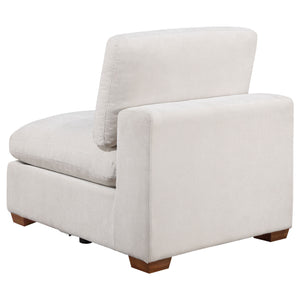 English Elm Murtagh Ivory Upholstered Armless Chair — Classic Slipper Silhouette, Plush Cushioning & Durable Wood Frame (Ivory) B062P378325