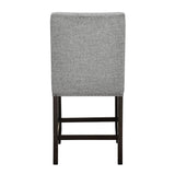 English Elm Blayzen Brown and Grey Upholstered Counter Chairs With Nailhead Trim (Set Of 2)