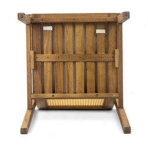 English Elm Christopher Knight Home® - Preston Teak Outdoor Dining Chairs Set of 2 with Beige Cushions, Acacia Wood Frame, Wicker Backrest N775P243309T