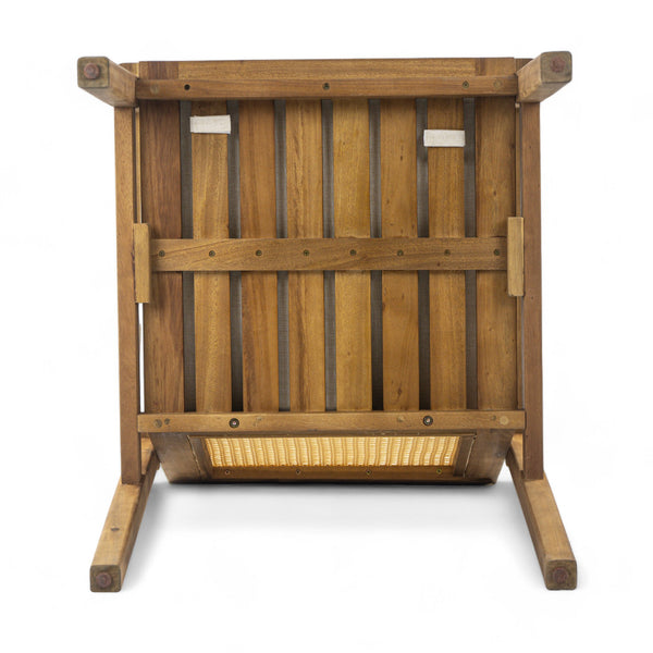 English Elm Christopher Knight Home® - Preston Teak Outdoor Dining Chairs Set of 2 with Beige Cushions, Acacia Wood Frame, Wicker Backrest N775P243309T