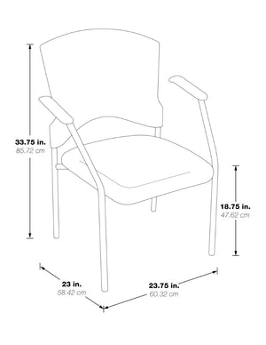 OSP Home Furnishings Upholstered Visitor Chair for Reception Areas with Reinforced Frame and Supportive Foam Seat 84710-30