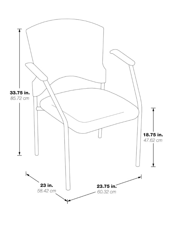 OSP Home Furnishings Upholstered Visitor Chair for Reception Areas with Reinforced Frame and Supportive Foam Seat 84710-30
