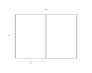 Sunpan MIAMI VICE Diptych Art Set - 40" x 60" Textured Canvas in Charcoal Frame for Modern Décor Serenity A0343