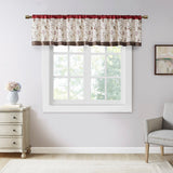 Madison Park Serene Traditional Embroidered Window Valance MP41-1532 Red