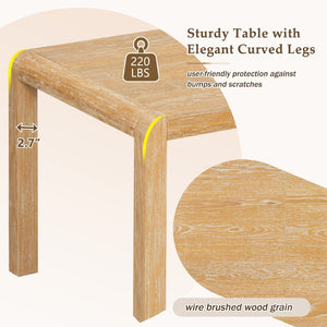English Elm Trexm Rustic Oak Extendable Dining Set with Upholstered Chairs Bench Seats 6 Natural ST000154AAN