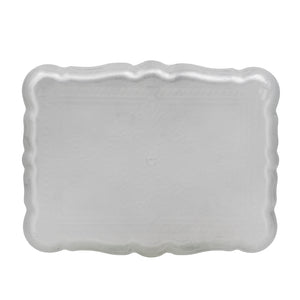 English Elm 6 Premium Plastic Charger Plates Set for Dinner Parties, 11.8" Stylish, Durable, Reusable Elegance Silver W2078P285448