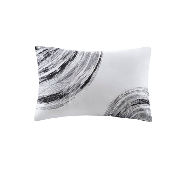 English Elm 9-piece Queen Watercolor Stripe Comforter Set with Cotton Blend Sheets and Bed Skirt B035P408251
