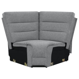 English Elm Aaron Smoke 3-piece Upholstered Sectional with Dual Recliners, Lift-Top Storage Consoles & Cup Holders, Smoke Performance Fabric Lounge B062S01015