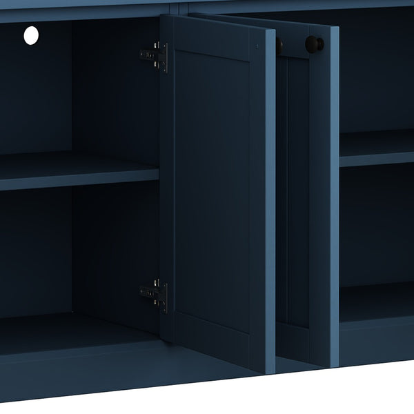 English Elm Minimalist Modular Wall Unit Four Piece Entertainment System Fits Tvs up to 75 Inches SD000031AAC
