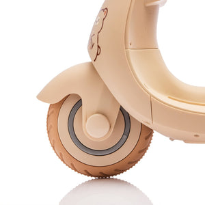 English Elm 12v Kids Electric Tricycle Toddler Ride on Scooter Wooden Handle Parental Remote Control Beige W1578P381432
