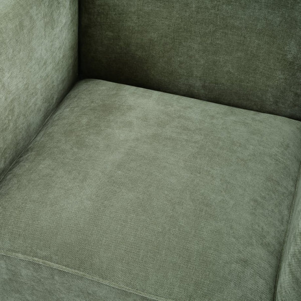 English Elm Modern Barrel Accent Chair Chenille Upholstered Wraparound Armchair for Any Room Green N763P336531F
