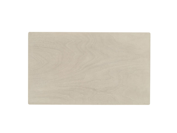 English Elm Ferris 7-Piece Light Oak Dining Set in Antique White with Cross-Back Linen Chairs and 59" Table B2726S00558