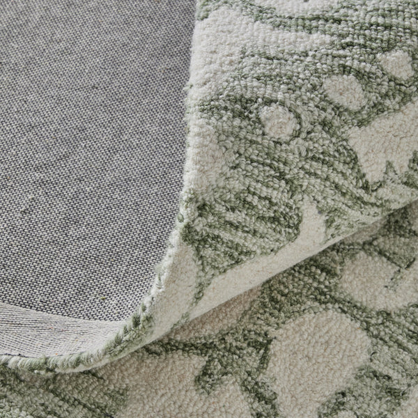 Feizy Rugs Belfort Hand-tufted Wool Rug In Classic Colors - Elegant Floral & Geometric Designs For Timeless Style Ivory,Green Wool 8698a28fgrn000f00