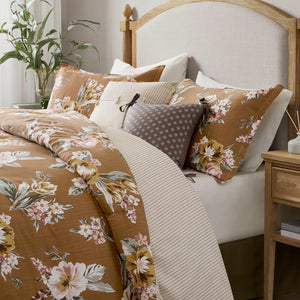 English Elm 7-piece King Reversible Floral Comforter Set Earthy Cotton Blend Bohemian Bedroom B035P440210