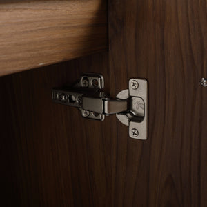 English Elm 60 Inch Wall-Mounted Bathroom Vanity With Double Resin Sink, Modern Design & Ample Storage Space W999S00250