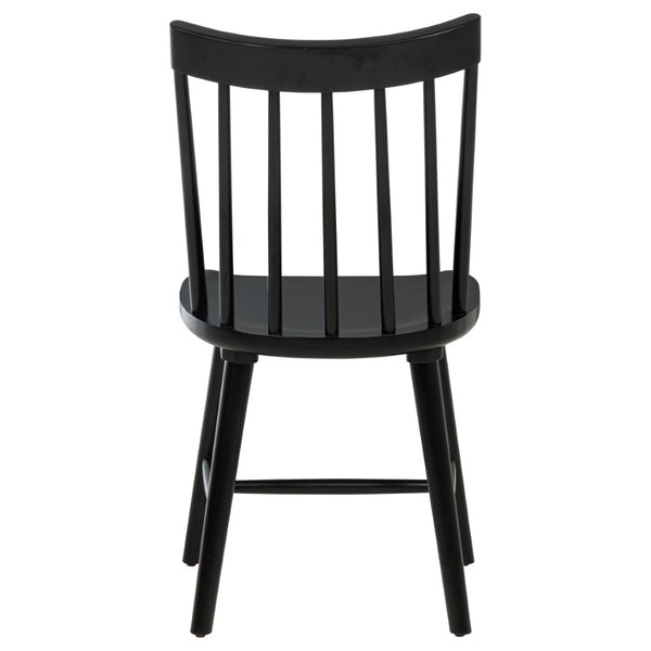 English Elm Carlos Windsor Spindle Back Rubberwood Dining Chairs Ergonomic Set of Two Black B062P447840