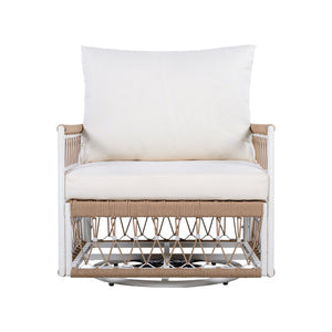 English Elm Christopher Knight Home® - [Set Of 2] 360° Swivel Bohemian Lounge Chairs - Handwoven Rope, Waterproof Cushions, Stylish Patio Comfort N767P306733B
