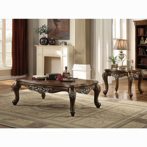 English Elm Antique Oak End Table With Scalloped Top & Elegant Queen Anne Legs For Timeless Home Decor B062P209097
