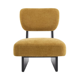 English Elm Christopher Knight Home® - [Set of 2] Modern Lounge Chair with Polyester Upholstery and Solid Wood Base — Minimalist Comfort for Home Black,Yellow N767P241702Y