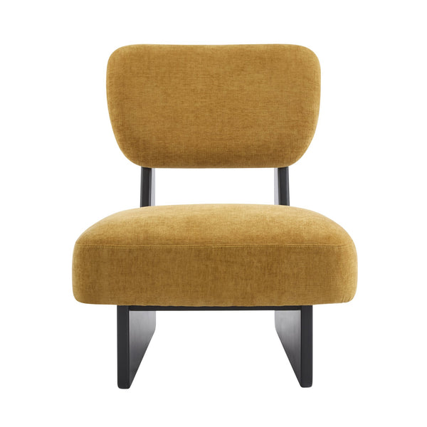 English Elm Christopher Knight Home® - [Set of 2] Modern Lounge Chair with Polyester Upholstery and Solid Wood Base — Minimalist Comfort for Home Black,Yellow N767P241702Y