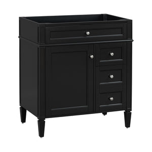 English Elm 30'' Modern Bathroom Vanity Cabinet With 2 Drawers, Tip-Out Storage & Adjustable Shelves, Stylish Design N710P250685B