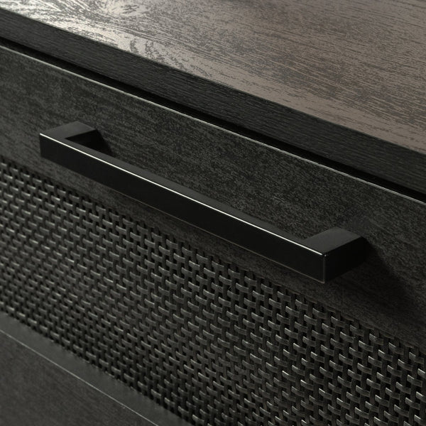 English Elm 4-Drawer Chest In Sleek Black Finish - Stylish Storage Solution For Bedrooms & Living Areas, Easy Assembly B356P402759