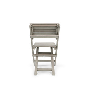 English Elm Coastal Bay Recycled Hdpe Folding Bistro Chair for Patio and Balcony Use Sand B2745P409664