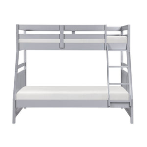 English Elm Bunk Bed Twin Over Solid Wood Frame with Guard Rails for Kids Shared Rooms Gray B011S02317
