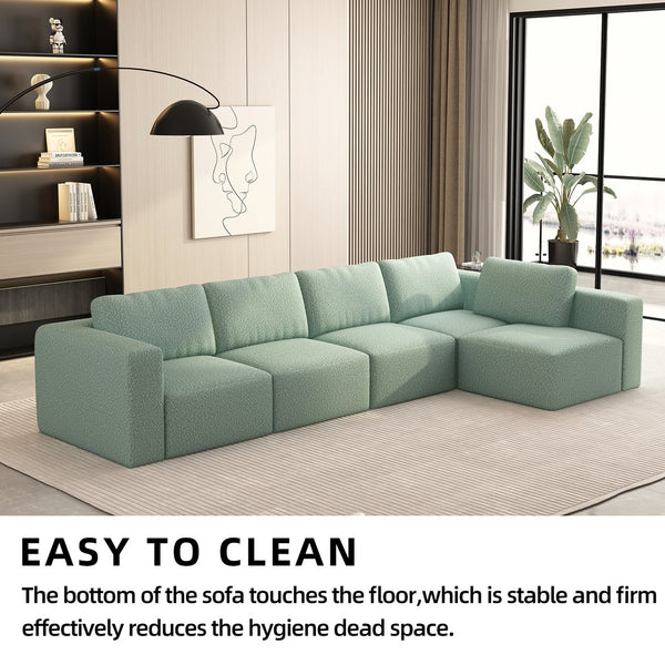 English Elm 104.32*70.86 Modular Sectional Sofa Sleeper Couch – Versatile U-Shaped Design With Chaise & Ottoman W1829S00046