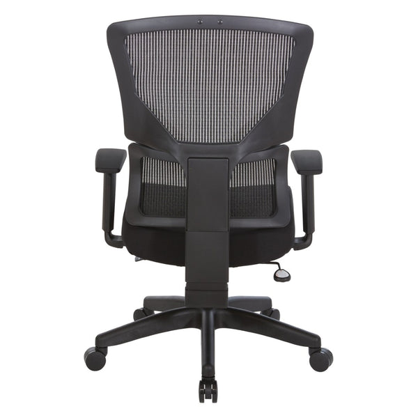 OSP Home Furnishings Vertical Matrix Manager Chair with Ergonomic Lumbar Support and Breathable Fabric Seat 639-F3T1N48P