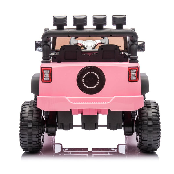 English Elm 24v Kids Electric Ride on Car with Parental Remote Dual Motors and Four Wheel Suspension Pink W1578P208320