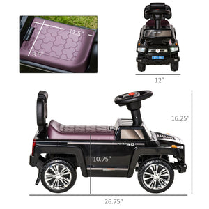 English Elm Aosom Toddler Foot Powered Ride on Atv Toy with Led Lights and Built in Music W2225P217703