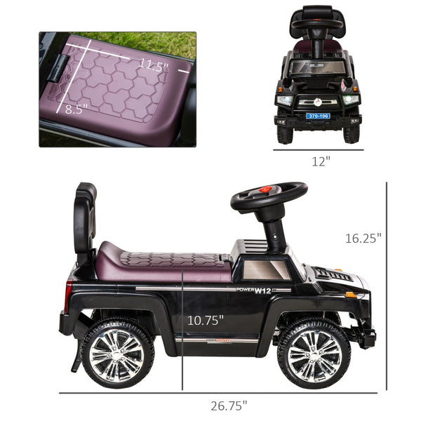 English Elm Aosom Toddler Foot Powered Ride on Atv Toy with Led Lights and Built in Music W2225P217703