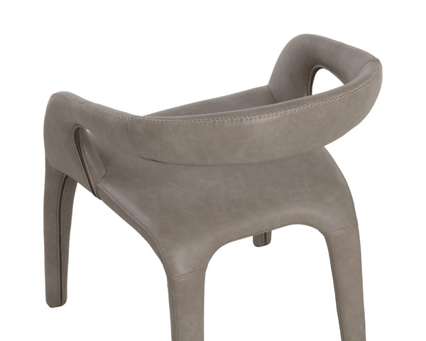 Sunpan ATIKA Dining Armchair - Sculpted Comfort and Modern Minimalism for Your Contemporary Space Taupe 112411