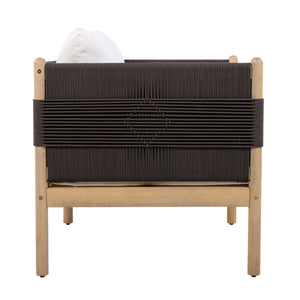 English Elm Outdoor Acacia Wood Patio Club Chair with Diamond Rope Weave and Weather Cushions N768P361445L_2