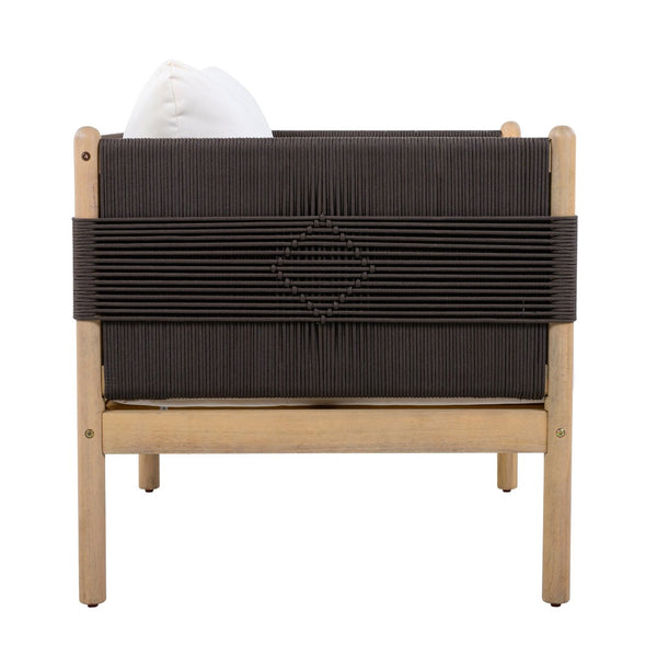 English Elm Outdoor Acacia Wood Patio Club Chair with Diamond Rope Weave and Weather Cushions N768P361445L_2