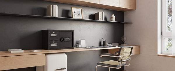 English Elm Steel Security Safe With Electronic Keypad - Heavy-Duty Lock Box For Valuables, Cash & Jewelry Storage W396P278366-GIGA