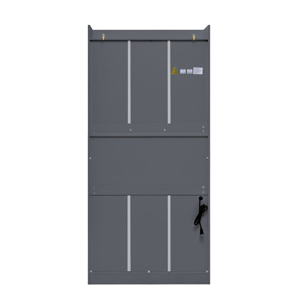 English Elm Topmax Shaker Pantry Cabinet with Drawers Power Outlet and Glass Doors SP000094AAE