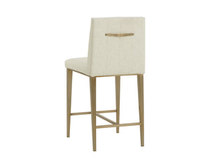 Sunpan WILBUR Counter Stool - Stylish Geralt Linen Upholstery with Durable Steel Legs for Everyday Comfort 112277