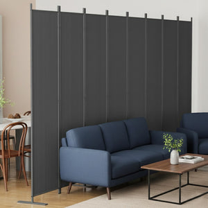 English Elm Room Divider 8 Panel Freestanding Polyester Privacy Screen for Office or Bedroom W419P442193
