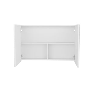 English Elm Medicine Compact Wall Cabinet with Mirror Door, Engineered Wood Storage, Durable, Space-Saving Design White 36.22 L x 24.8 W x 4.33 H B097P250835