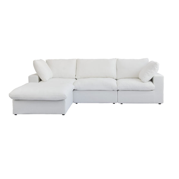 English Elm Sky Cloud Sectional Sofa With Washable Cover - Modular L-Shaped Comfort For 4-Seaters In Any Space B341S00002-GIGA