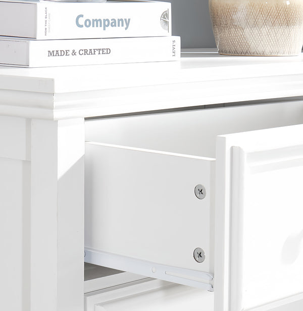 English Elm Modern 5 Drawers Dresser with Smooth Glide Drawers, Stylish Metal Handles & Unique Stable Feet Organizer for Bedroom and Living Room Storage (45.87"L x 20.08"W x 11.03"H) White W2275P149803