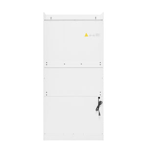English Elm Topmax Shaker Pantry Cabinet with Drawers Power Outlet and Glass Doors SP000094AAK